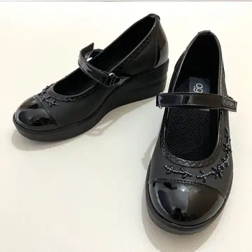 아지레바일코라인 멜리 제인 비즈 자수 웨지솔 신발
