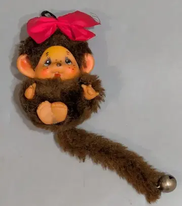 몬치치풍 마스코트 약 6cm 빨간색 리본
