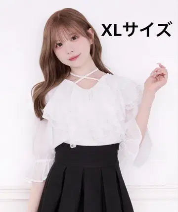 apres jour 레이스 프릴 블라우스 XL 사이즈