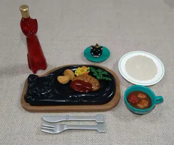 메가하우스 블랙 고양이 셰프의 이탈리안 미니어처 햄버거 세트