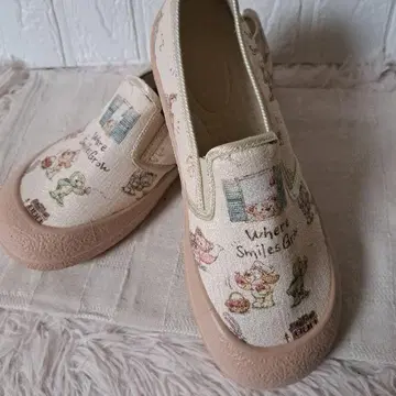 스니커즈 여성용 슬립온 24.5cm 베이지