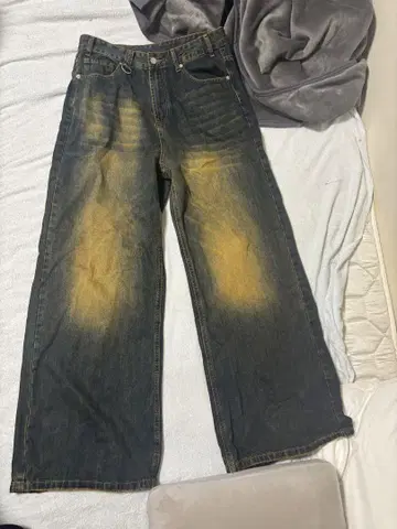 다크 블루 와이드 데님