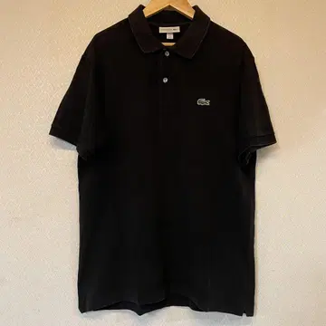 라코스테 피케 셔츠 M 블랙 사슴 쉘 버튼 일본제 프레라코