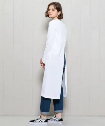 H BEAUTY & YOUTH / 일본제 백 슬릿 롱 티셔츠