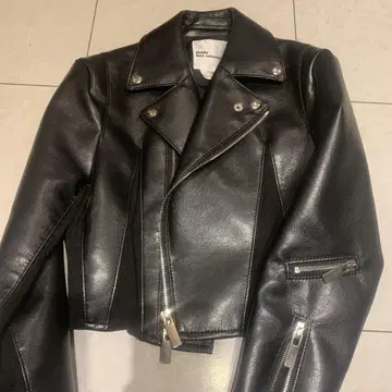 noir kei ninomiya 블랙 가죽 라이더 자켓 S