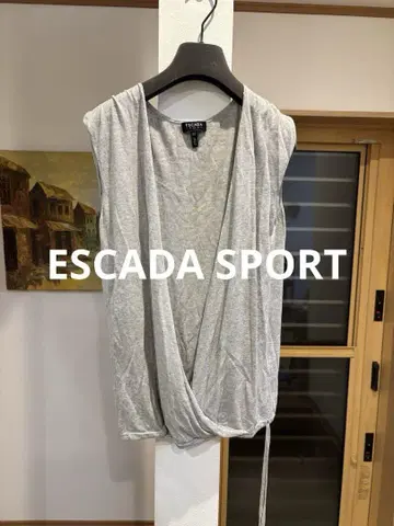 ESCADA SPORT 에스카다 드레이프 베스트 튜닉 XS 그레이