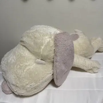 스누피 누워 있는 봉제 인형 퍼플