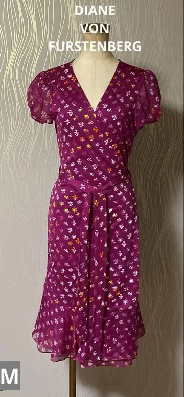 DIANE VON FURSTENBERG 실크 랩 원피스