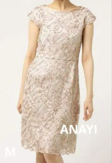 ANAYI 아나이 투톤 튤 자수 원피스