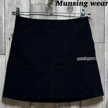 먼싱웨어 Munsingwear 블랙 플리츠 스커트 11 L