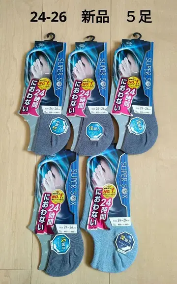 새상품 [24~26] 오카모토 슈퍼 삭스 풋커버 얕은 양말 5켤레