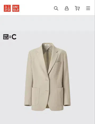 유니클로 C 릴랙스 테일러드 자켓 베이지