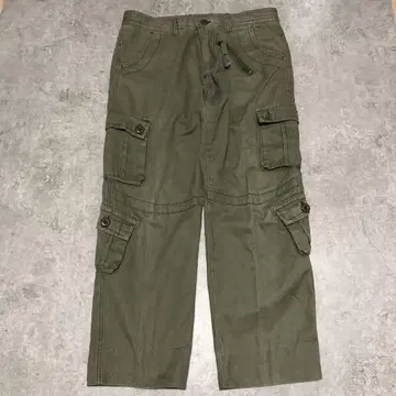 unknown 카고 팬츠 밀리터리 군용 멀티 포켓 그린 L