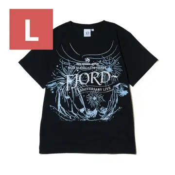 미세스 FJORD 글리터 로고 티셔츠 블랙 L 사이즈 24시간 이내 배송