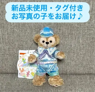 도쿄디즈니씨 컬러풀 해피니스 더피 봉제 인형 배지