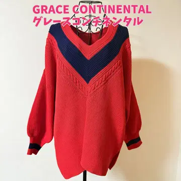 GRACE CONTINENTAL 니트 탑 바이컬러 사이즈 36