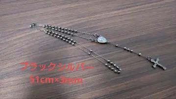 로사리오 목걸이 블랙 실버 925 / 아발란치 3mm