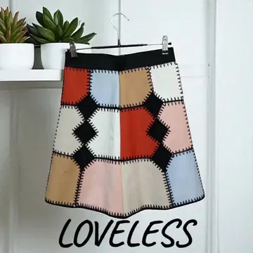 '새상품급' LOVELESS 패치워크 미니 스커트
