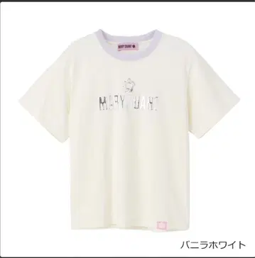 MARY QUANT 바닐라 화이트 티셔츠