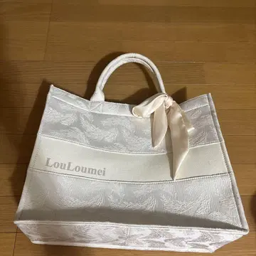 LouLoumei 트위드 토트백