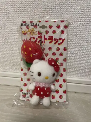헬로키티 만마루쨩 딸기 트윈 스트랩 봉제 인형 마스코트