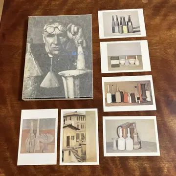 모란디 전람회 도록(1989~1990년 순회)과 엽서 6장