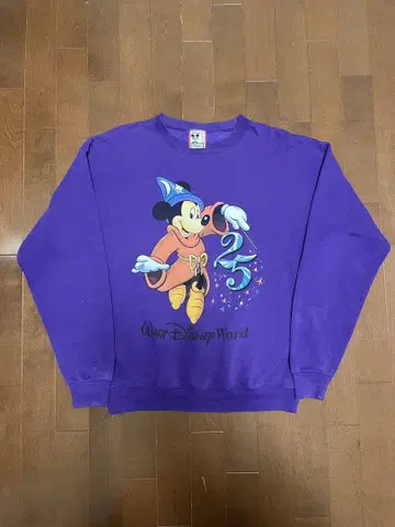 디즈니 맨투맨 미키 90s 보라색