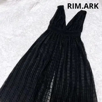 RIM.ARK 림 아크 슬리브리스 시어 체크 원피스 베스트