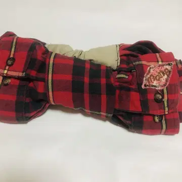 MOMA PATCHWORK 헤어밴드 빨간색 체크