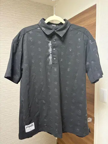 핑 블랙 피케 셔츠
