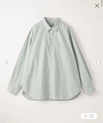 steven alan 옴브레 체크 레귤러 카라 셔츠