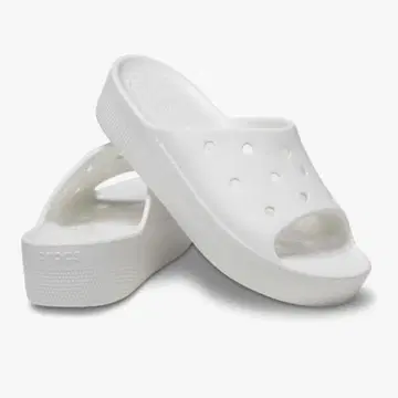 미사용 새상품 crocs 클래식 플랫폼 슬라이드