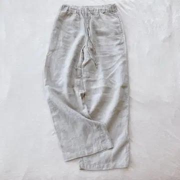 무인양품 프렌치 린넨 스트레이트 팬츠 M 베이지