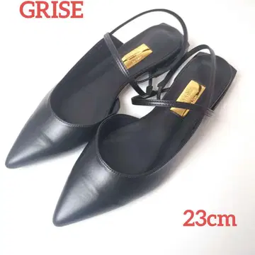 GRISE 포인트 23cm 가죽 스트랩 슬링 백 플랫