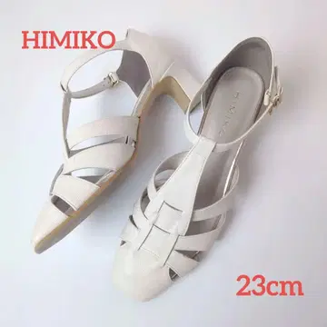 HIMIKO 힐 업 그루카 신발 샌들 아이보리 23cm 가죽