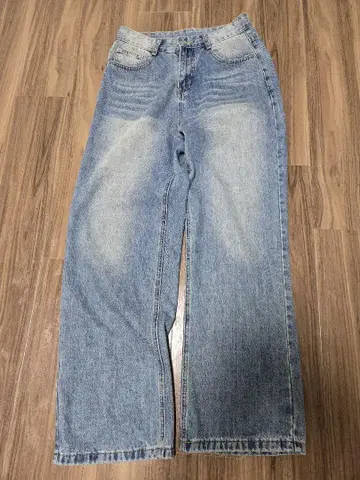 와이드 블루 데님