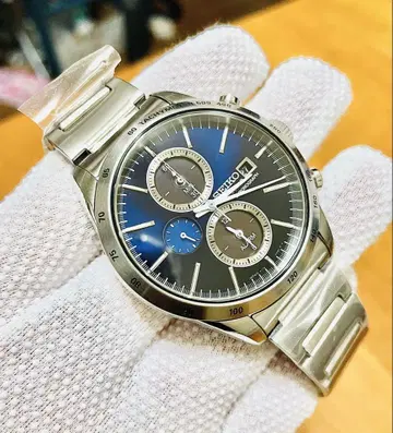 세이코 SEIKO SBPY115 솔라 로노그래프 블랙/실버