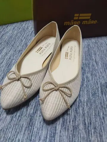 maRe maRe 리본 포함 플랫슈즈 베이지 23.5cm