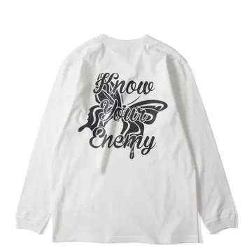 새상품급 MFC STORE 긴팔 셔츠 M 흰색 화이트 롱T 버터플라이