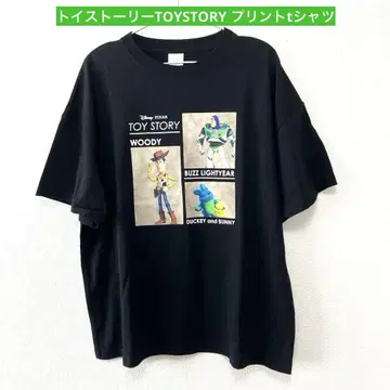 토이스토리 TOYSTORY 프린트 티셔츠 블랙, M 사이즈