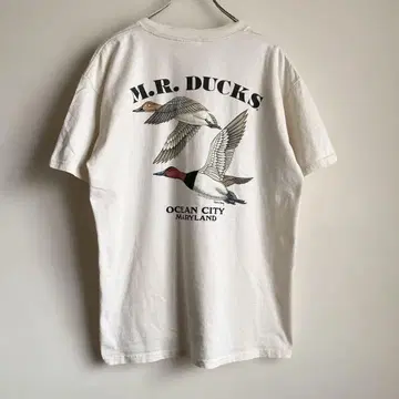90s USA제 M.R. Ducks 카모 애니멀 프린트 티셔츠