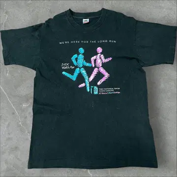 90s 기업 t 마라톤 대회 티셔츠 굿 레귤러 페이드 USA제
