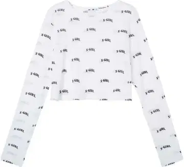 X-girl LOGO SHEER CROPPED TOP