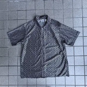STREET CULTURE 기하학 패턴 반팔 셔츠