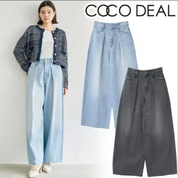 COCO DEAL 그레이 와이드 팬츠 데님 사이즈 2