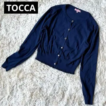 TOCCA 토카 가디건 펄 버튼 네이비