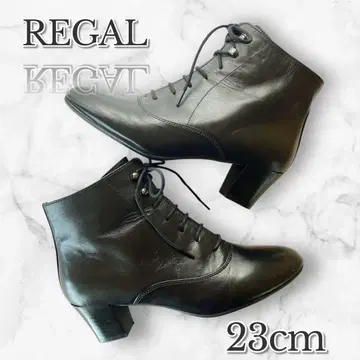 REGAL 리걸 레이스업 부츠 하이힐 23cm 블랙 신발 숏