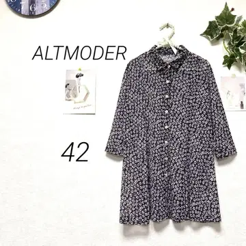 9524 ALTMODER 꽃무늬 시스루 블라우스 사이즈 42