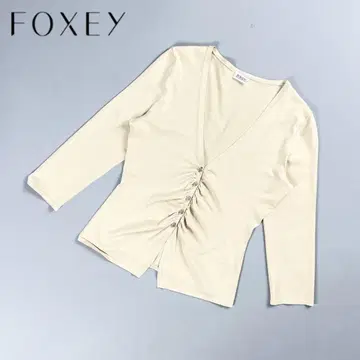 폭시 부티크 프론트 개더 가디건 베이지 F *ED756