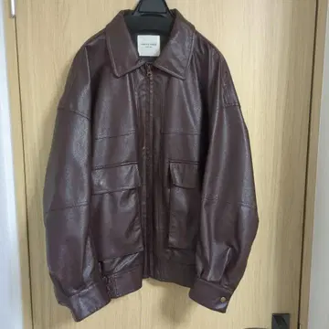 FREAK'S STORE 인조 가죽 블루종